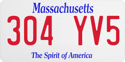 MA license plate 304YV5