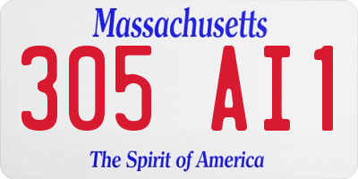 MA license plate 305AI1