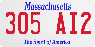 MA license plate 305AI2