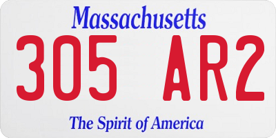 MA license plate 305AR2