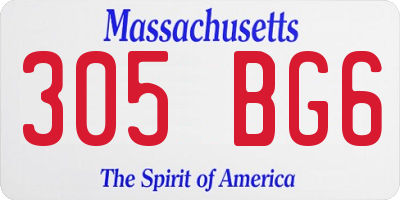 MA license plate 305BG6