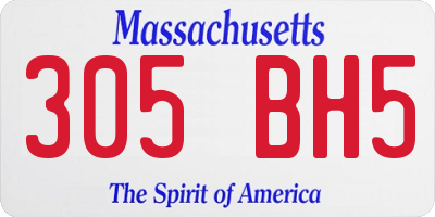 MA license plate 305BH5