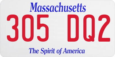 MA license plate 305DQ2