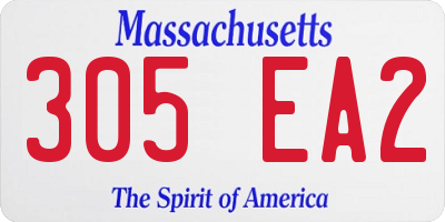 MA license plate 305EA2