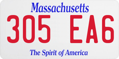 MA license plate 305EA6