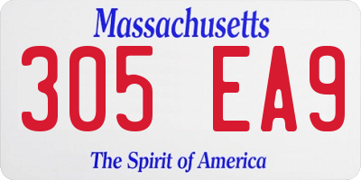 MA license plate 305EA9