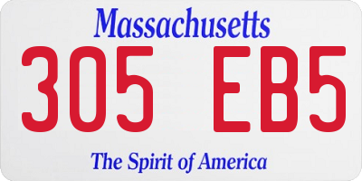 MA license plate 305EB5