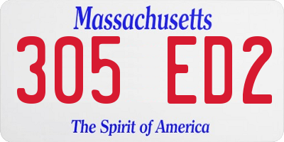 MA license plate 305ED2