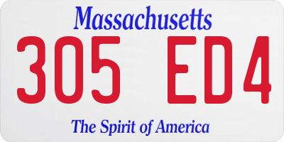 MA license plate 305ED4