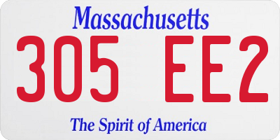 MA license plate 305EE2