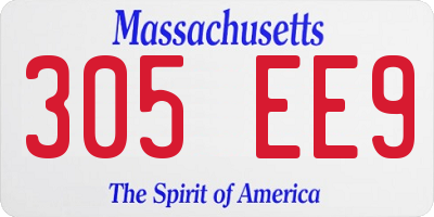MA license plate 305EE9