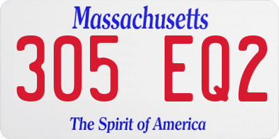 MA license plate 305EQ2