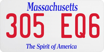 MA license plate 305EQ6