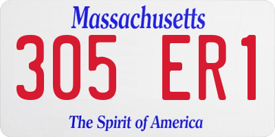 MA license plate 305ER1