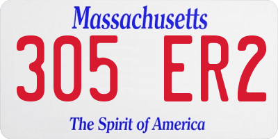 MA license plate 305ER2