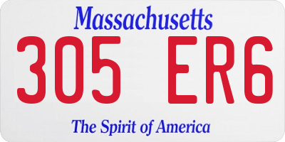 MA license plate 305ER6