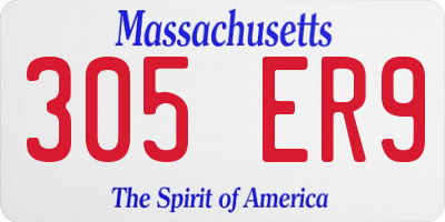 MA license plate 305ER9
