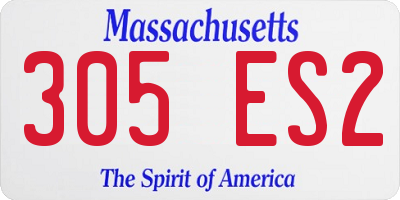 MA license plate 305ES2