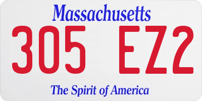 MA license plate 305EZ2