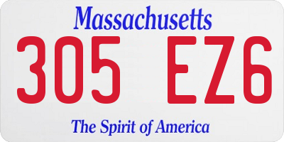 MA license plate 305EZ6