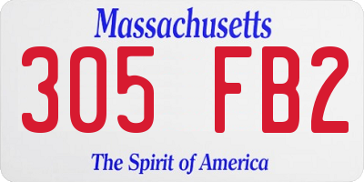 MA license plate 305FB2