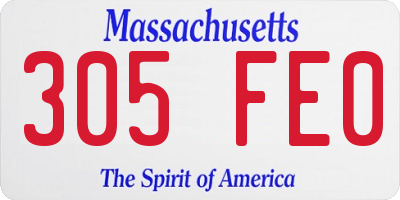 MA license plate 305FE0