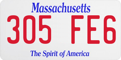 MA license plate 305FE6