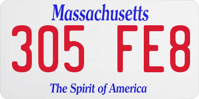 MA license plate 305FE8