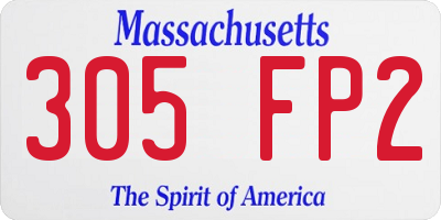 MA license plate 305FP2