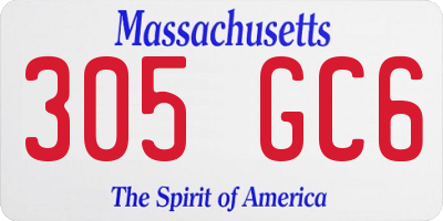 MA license plate 305GC6