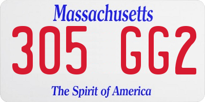 MA license plate 305GG2