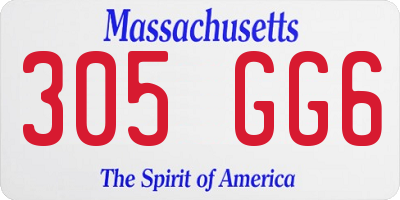 MA license plate 305GG6