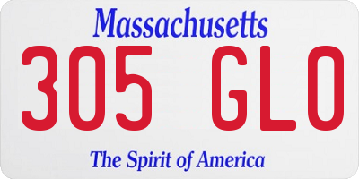 MA license plate 305GL0