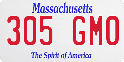 MA license plate 305GM0