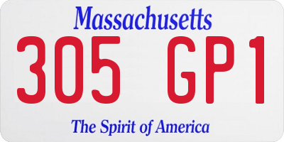 MA license plate 305GP1