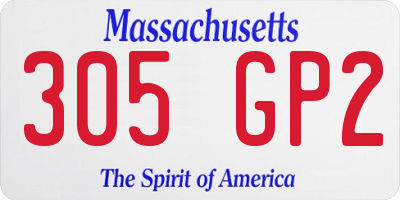 MA license plate 305GP2