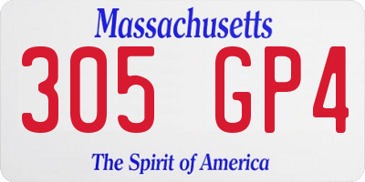 MA license plate 305GP4