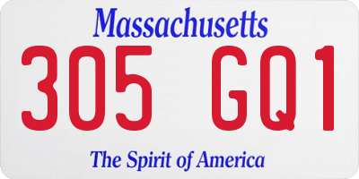 MA license plate 305GQ1