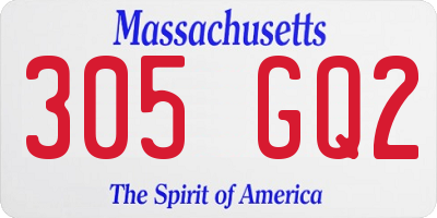 MA license plate 305GQ2