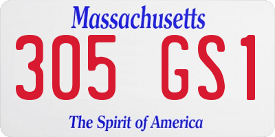 MA license plate 305GS1