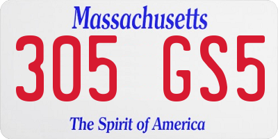 MA license plate 305GS5