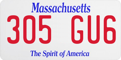 MA license plate 305GU6