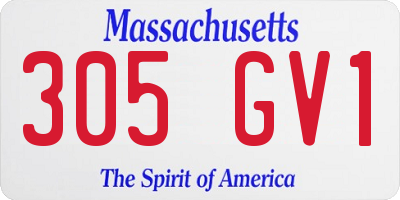 MA license plate 305GV1