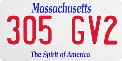 MA license plate 305GV2