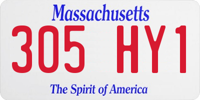 MA license plate 305HY1