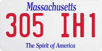 MA license plate 305IH1
