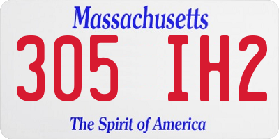 MA license plate 305IH2