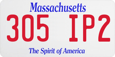 MA license plate 305IP2