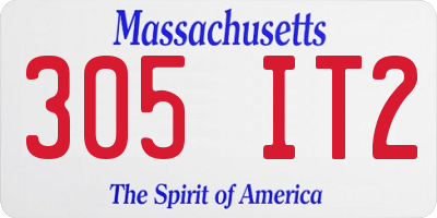MA license plate 305IT2
