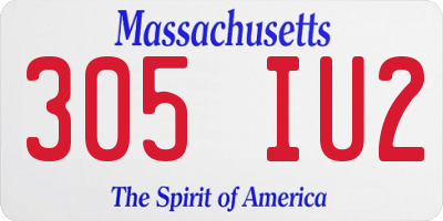 MA license plate 305IU2